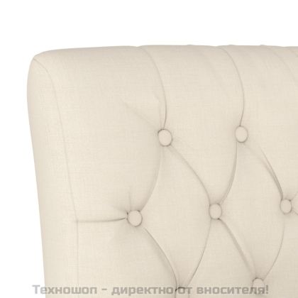 Ниско кресло, лен, дизайн с копчета