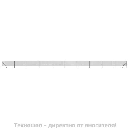 Плетена оградна мрежа, антрацит, 0,8x25 м