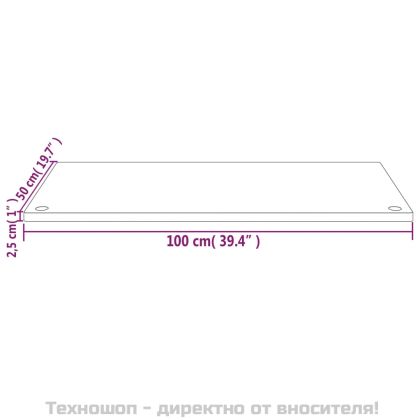 Плот за бюро, 100x50x2,5 см, борово дърво масив