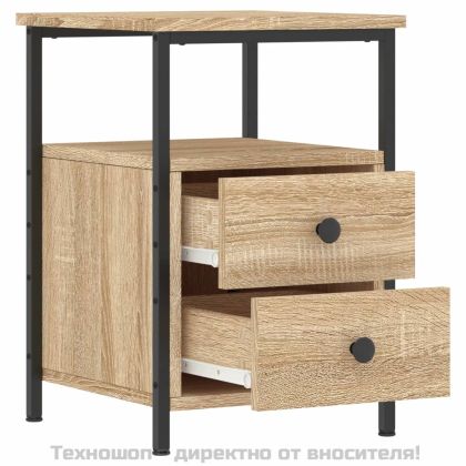 Нощни шкафчета 2 бр дъб сонома 34x35,5x50 см инженерно дърво