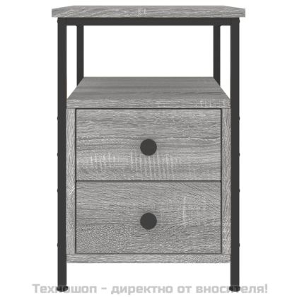 Нощни шкафчета 2 бр сив сонома 34x35,5x50 см инженерно дърво