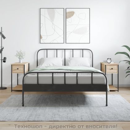 Нощни шкафчета 2 бр дъб сонома 30x60x60 см инженерно дърво