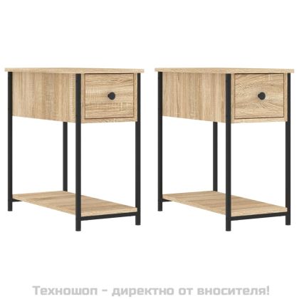 Нощни шкафчета 2 бр дъб сонома 30x60x60 см инженерно дърво