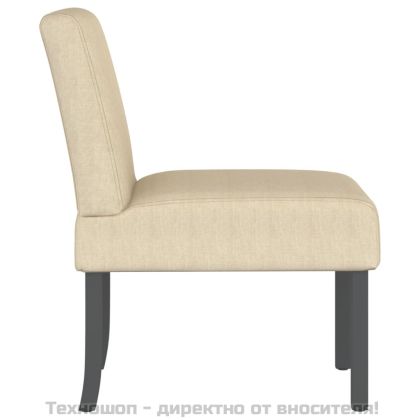 Ниско кресло, кремаво, текстил