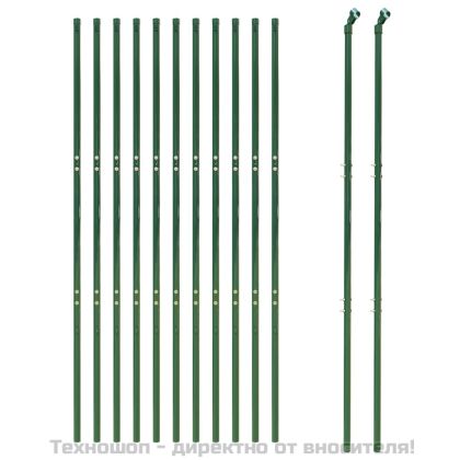 Ограда от телена мрежа зелена 1,6x25 м поцинкована стомана