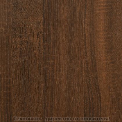 Конзолна маса кафяв дъб 160x30x75 см инженерно дърво и желязо