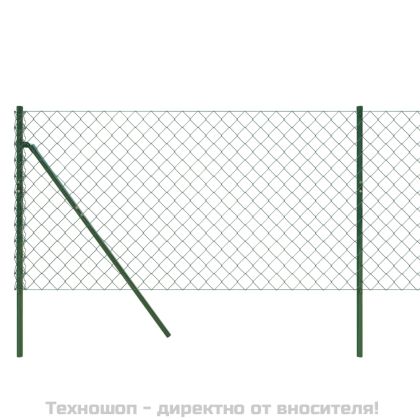 Плетена оградна мрежа, зелена, 0,8x10 м