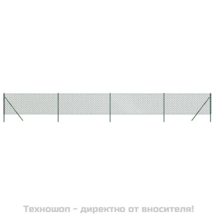 Плетена оградна мрежа, зелена, 1,1x10 м