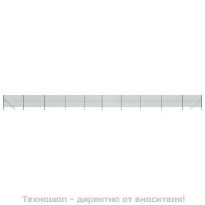 Плетена оградна мрежа, зелена, 1,4x25 м