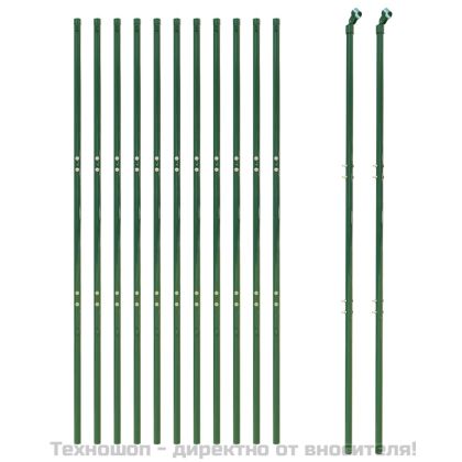 Плетена оградна мрежа, зелена, 1,4x25 м