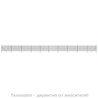 Плетена оградна мрежа, зелена, 1,6x25 м
