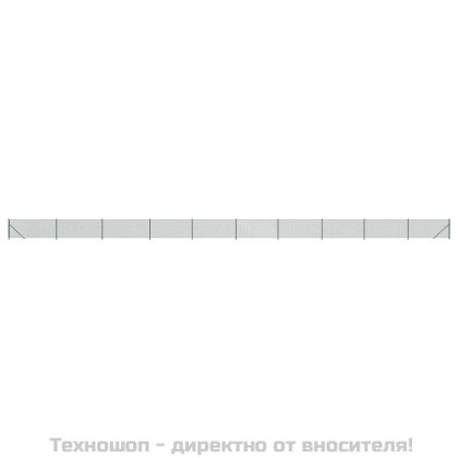 Плетена оградна мрежа с фланец, зелена, 0,8x25 м