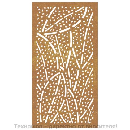 Градинска декорация 105x55 см кортенова стомана дизайн с листа