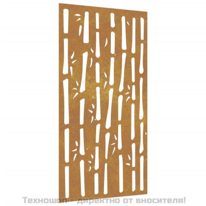 Градинска декорация 105x55 см кортенова стомана дизайн бамбук