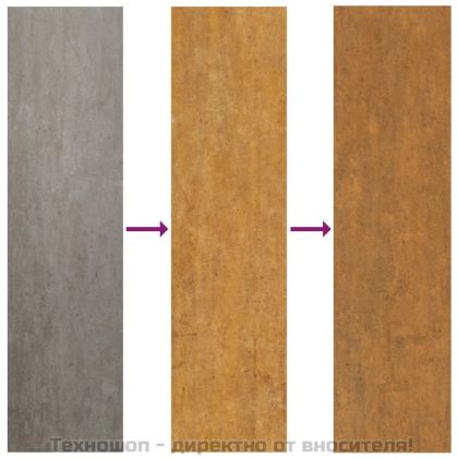 Градинска декорация 55x55 см кортенова стомана дизайн с дърво