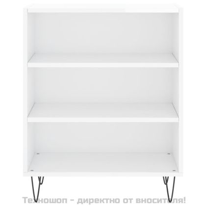 Бюфет бял гланц 57x35x70 см инженерно дърво
