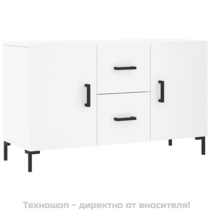 Сайдборд, бял, 100x36x60 см, инженерно дърво