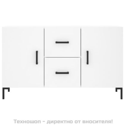 Сайдборд, бял, 100x36x60 см, инженерно дърво