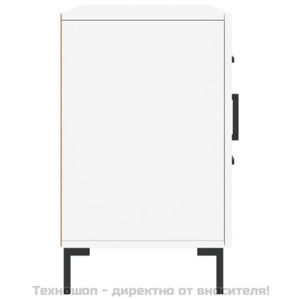 Сайдборд, бял, 100x36x60 см, инженерно дърво
