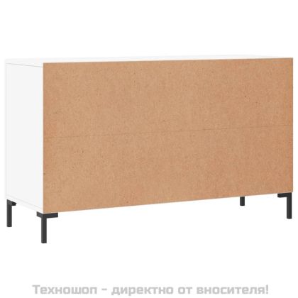 Сайдборд, бял, 100x36x60 см, инженерно дърво