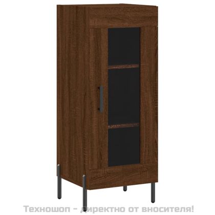 Сайдборд, кафяв дъб, 34,5x34x90 см, инженерно дърво