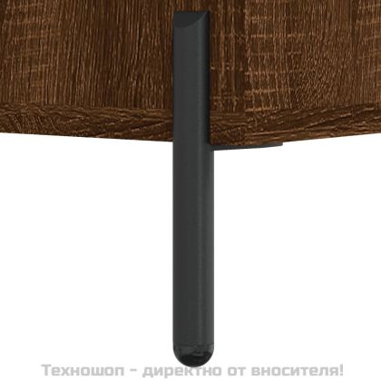 Сайдборд, кафяв дъб, 34,5x34x90 см, инженерно дърво