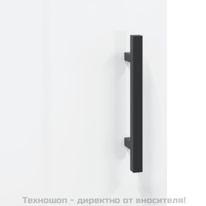 Сайдборд, бял гланц, 34,5x34x90 см, инженерно дърво
