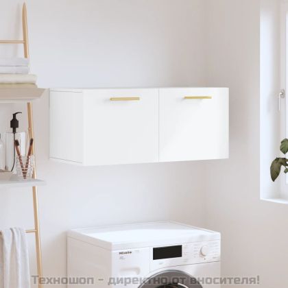 Стенен шкаф, бял, 80x36,5x35 см, инженерно дърво