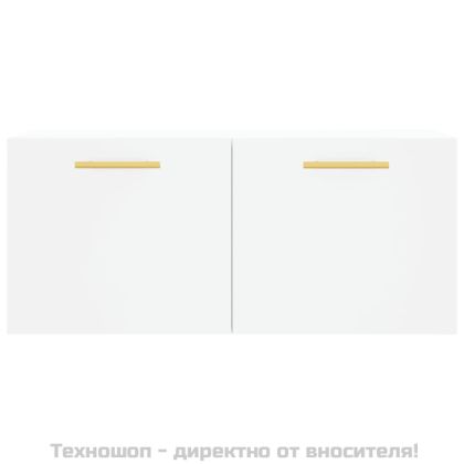 Стенен шкаф, бял, 80x36,5x35 см, инженерно дърво