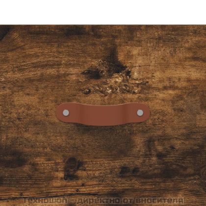 Сайдборд, опушен дъб, 34,5x34x90 см, инженерно дърво