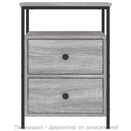 Нощни шкафчета, 2 бр, сив сонома, 44x45x60 см, инженерно дърво