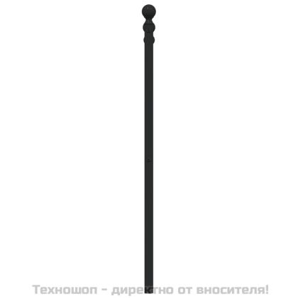 Метална резервна табла за легло, черна, 180 см