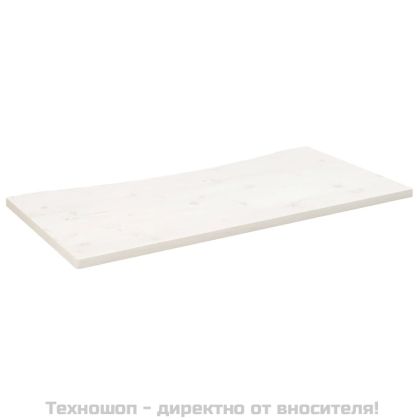 Плот за бюро, бял, 110x60x2,5 см, борово дърво масив