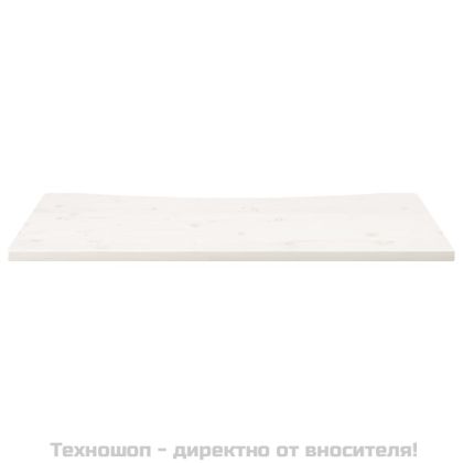 Плот за бюро, бял, 110x60x2,5 см, борово дърво масив