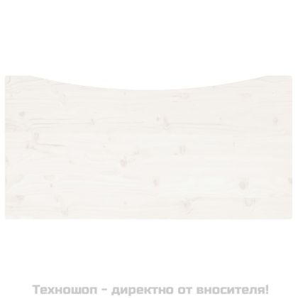 Плот за бюро, бял, 110x60x2,5 см, борово дърво масив