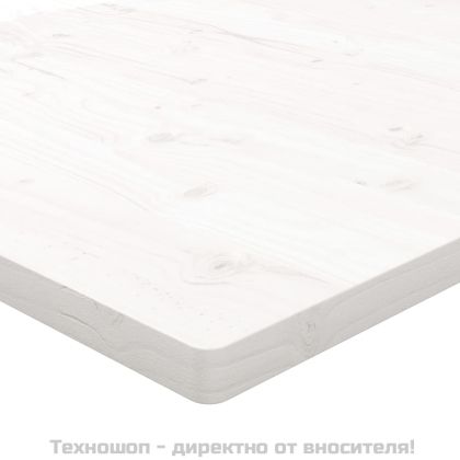 Плот за бюро, бял, 110x60x2,5 см, борово дърво масив