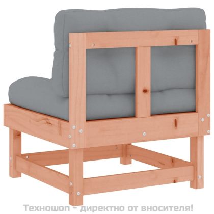 Средни дивани с възглавници, 2 бр, дугласко дърво масив