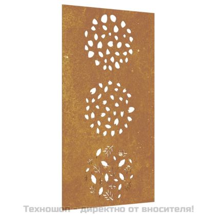 Градинска декорация 105x55 см кортенова стомана дизайн с листа