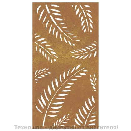 Градинска декорация 105x55 см кортенова стомана дизайн с листа