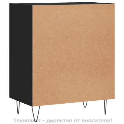 Бюфет черен 57x35x70 см инженерно дърво