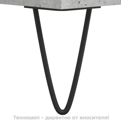 Сайдборд, бетонно сив, 69,5x34x90 см, инженерно дърво