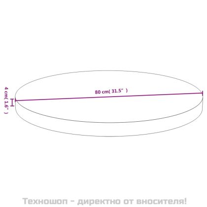 Плот за маса Ø80x4 см бамбук