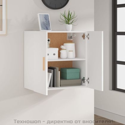 Стенен шкаф, бял, 60x30x60 см, инженерно дърво