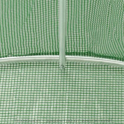 Оранжерия със стоманена рамка зелена 56 м² 14x4x2 м