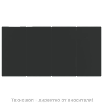 Градински трапезен комплект 5 части черен полиратан и стомана