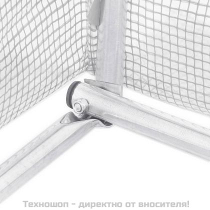 Оранжерия със стоманена рамка, бяла, 12 м², 4x3x2 м