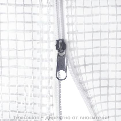 Оранжерия със стоманена рамка бяла 36 м² 12x3x2 м