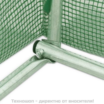 Оранжерия със стоманена рамка зелена 40 м² 10x4x2 м