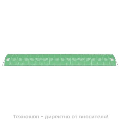 Оранжерия със стоманена рамка зелена 72 м² 18x4x2 м