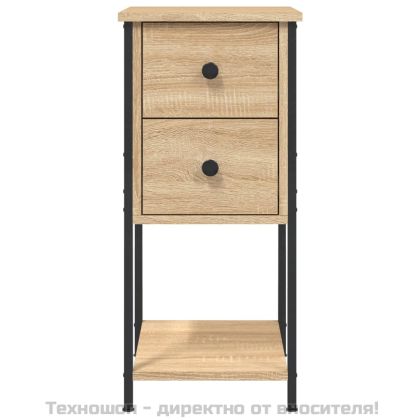 Нощни шкафчета, 2 бр, сонома дъб, 32x42x70 см, инженерно дърво